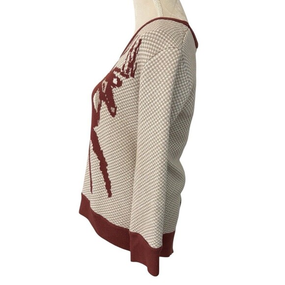 Knitted Dove Anthropologie Knit Sweater Women's Size XS Deer 4 Buttons Down Back - Picture 3 of 13
